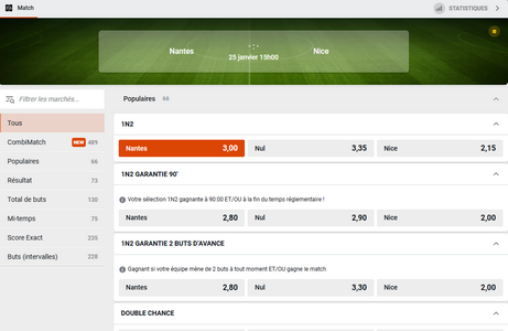 Exemple d'événement sportif