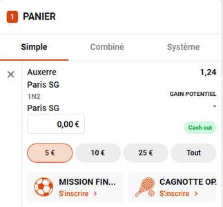 Exemple d'événement sportif